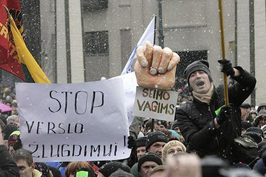 Митинг у Сейма Литвы: «Руки прочь от малого бизнеса» - Литва и страны Балтии