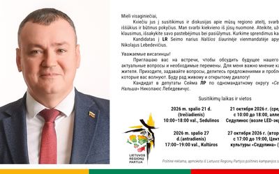 Mieli visaginiečiai! Уважаемые висагинцы! - Выборы в Сейм