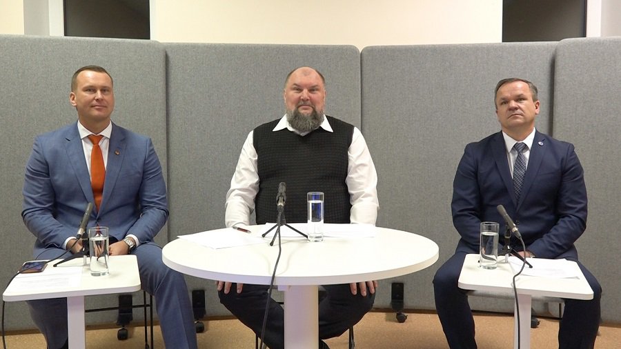 Дебаты кандидатов в мэры Висагинаса: Евгений Шуклин, Сергеюс Котовас, Эрландас Галагуз (видео) - Выборы 2023