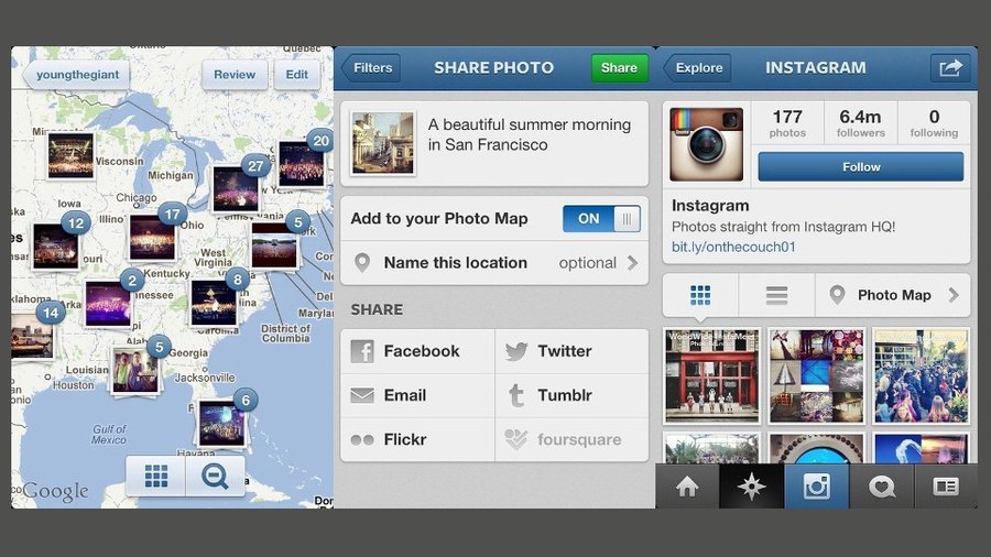 Instagram разместил фотографии пользователей на карте - IT новости