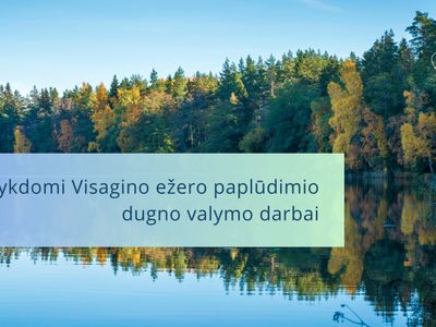 Visagino ežero paplūdimio dugno valymo darbai - Visagine